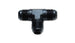 Vibrant -4AN flare tee adapter fitting made of aluminum, showing the fitting with flare ends and smooth metallic finish.