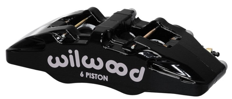 Wilwood forged Dynapro 6 brake caliper with 5.25-inch right-hand mount, pistons, and disc for high-performance braking.