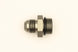 DeatschWerks 10AN ORB male to 8AN male flare fitting with O-ring, high-quality automotive fuel fitting, black metal finish