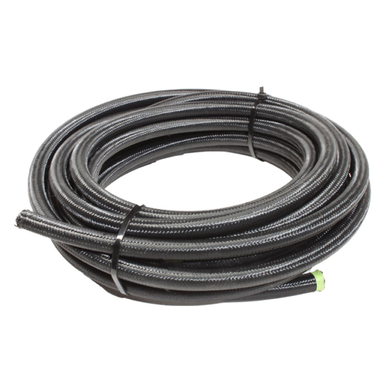 Black Snow Performance Snow 8AN braided stainless PTFE hose, 30ft injection pump component for high-performance automotive use.