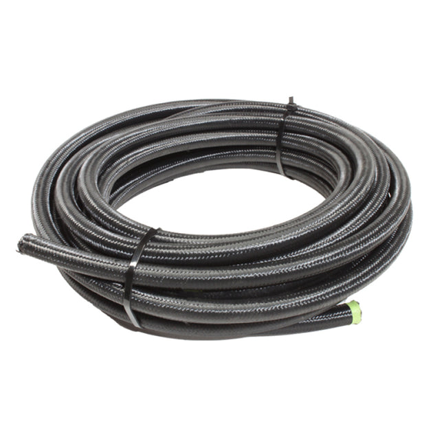 Black Snow Performance Snow 8AN braided stainless PTFE hose, 30ft injection pump component for high-performance automotive use.