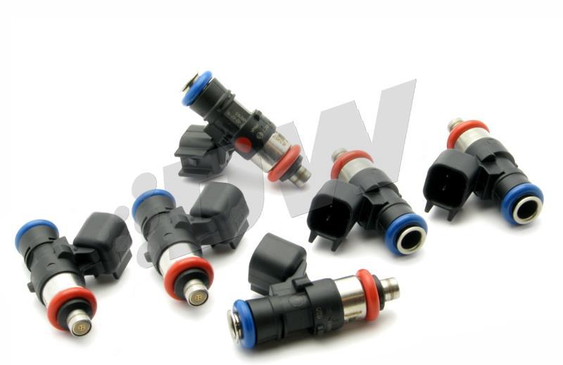 DeatschWerks 10+ fuel injector set for Camaro, Z06, ZR1 LS3/LS7/LS9 engines, 42lb 8-cylinder fuel injectors, detailed image.