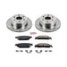 PowerStop rear Autospecialty brake kit for 2015-2019 Cadillac Escalade, includes brake rotors and pads for OE performance.