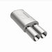 MagnaFlow stainless steel muffler with tip, 14x5x8 inches, dual inlet, 2.25/3 inch outlet, automotive exhaust component.