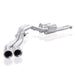 Stainless Works catback exhaust system for Chevy Silverado and GMC Sierra 2007-2016 with passenger rear tire exit, stainless steel finish