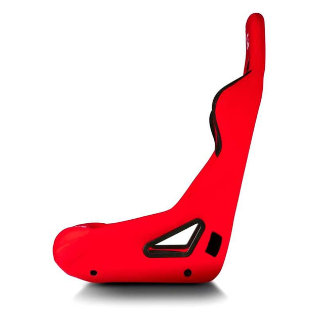Red Sparco Sprint race seat with black mounting brackets, designed for racing and high-performance driving.