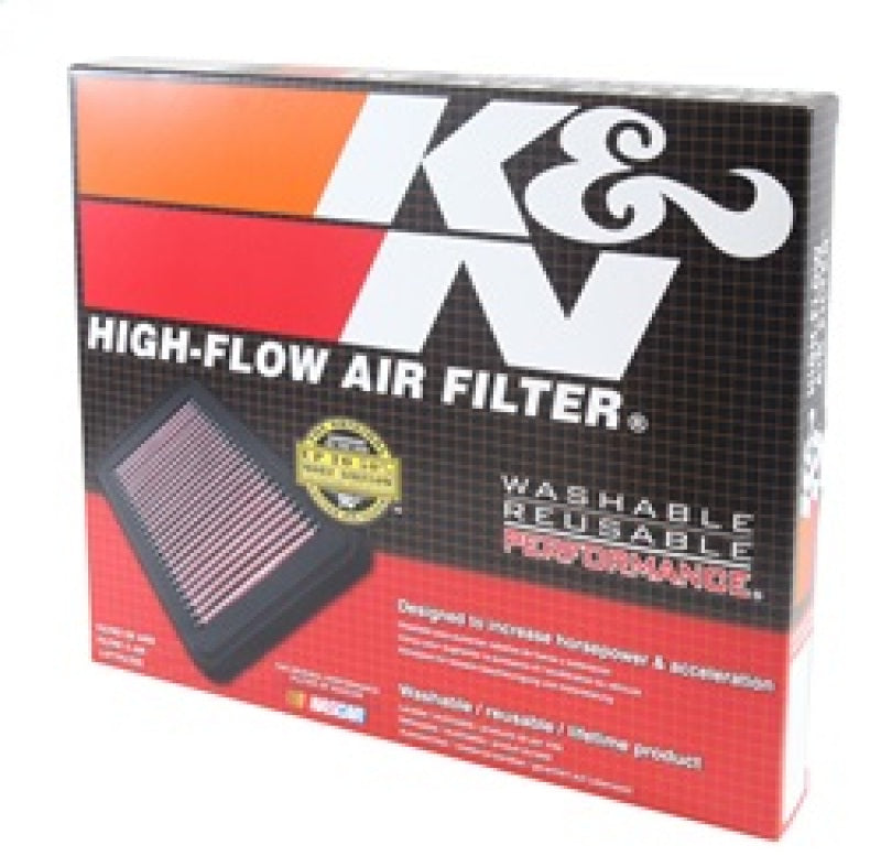 K&N Engineering drop-in replacement panel air filter for 2013-2014 Cadillac ATS, measuring 12.313x10.313x1.188 inches.