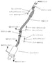 HKS Hi-Power 409 catback exhaust system for Nissan ECR33 RB25DET engine, showing polished stainless steel pipes and muffler.