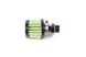 Radium Engineering 10AN ORB fitting attached to a compact air filter for automotive or racing applications.