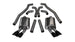 Black CORSA Performance Catback exhaust for 2012-2015 Chevrolet Camaro ZL1 6.2L V8 coupe, featuring sport mufflers and XO design.