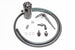 Radium Engineering GM LS engine oil catch can kit with fluid lock system, featuring black aluminum can and hoses for engine protection.