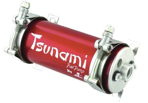 Aeromotive 700 HP EFI fuel pump in black, compact metal design with inlet and outlet fittings for high-performance automotive use.