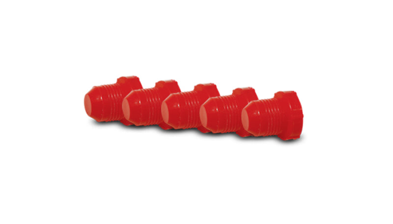 Vibrant Male AN Flare Plug AN -3 fitting, metallic with a smooth flare design, suitable for automotive or industrial applications.