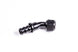Radium Engineering 45-degree 12AN Pushlok hose end fitting showing metal construction and angled design for automotive fluid connections.