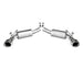 Borla catback exhaust rear section for 2010 Camaro SS 6.2L V8 with aggressive ATAK sound, black finish and dual tips.