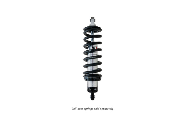 QA1 Proma Star Series coil-over shock absorber with double adjustable features, bearing mount, 10.125 to 14 inches, aluminum construction.