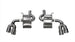 Polished CORSA Performance axle-back exhaust for Chevrolet Camaro SS 2017-2024 with 6.2L V8 engine, featuring dual tips and chrome finish.