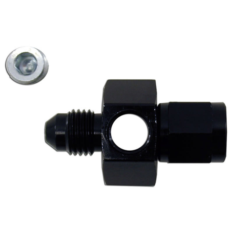 Nitrous Express Nitrous Flo-Thru Manifold 4AN swivel fitting for high-performance automotive nitrous systems.