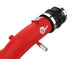 aFe BladeRunner aluminum hot and cold charge pipe kit in red for Ford F-150 V6-2.7L intercooler system, shown installed on engine.