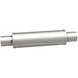 MagnaFlow Mag SS muffler with 14x4x4 inch body and 2.5x2.5 inch inlet and outlet pipes, shown in the image.