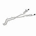 Magnaflow 26+ Dodge Charger 3.0L SPEQ cat-back exhaust system installed, showing polished stainless steel pipes and muffler.