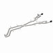 Magnaflow 26+ Dodge Charger 3.0L SPEQ cat-back exhaust system installed, showing polished stainless steel pipes and muffler.