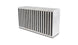 Vibrant intercooler core measuring 6x11.8x3 inches, with vibrant fins and tubing for efficient cooling in automotive applications.