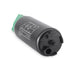 AEM 400 LPH high flow in-tank fuel pump kit with double barb fittings, ethanol compatible, installed in a vehicle tank.