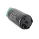 AEM 400 LPH high flow in-tank fuel pump kit with double barb fittings, ethanol compatible, installed in a vehicle tank.