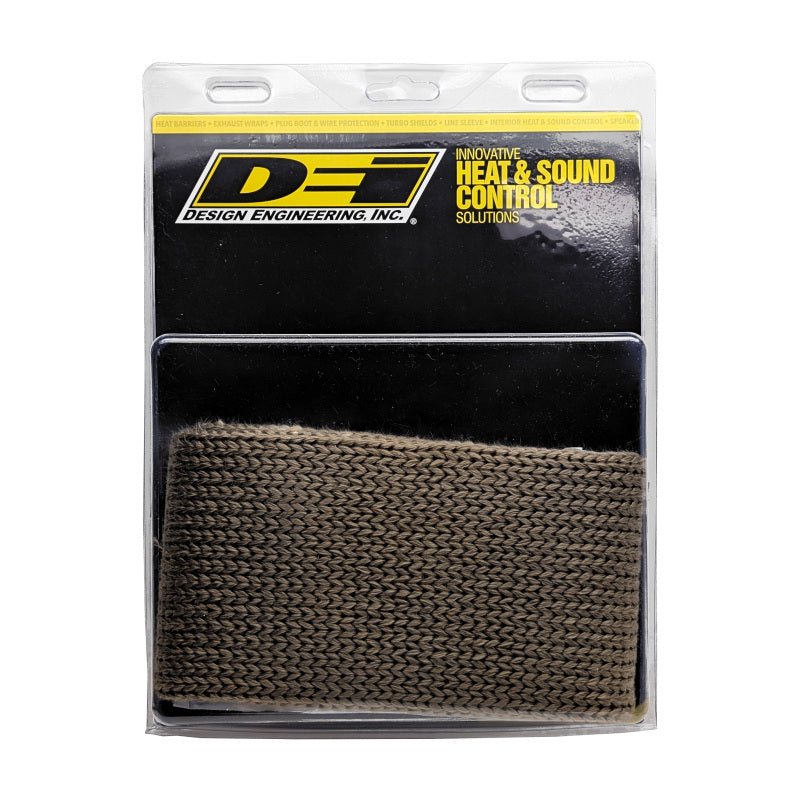 DEI Titanium 3-inch knit exhaust wrap sleeve, 36 inches long, designed for high-performance automotive exhaust systems.