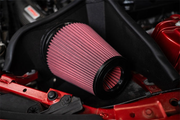 Corsa Chevrolet Camaro SS 6.2L V8 carbon fiber open element cold air intake system by CORSA Performance.