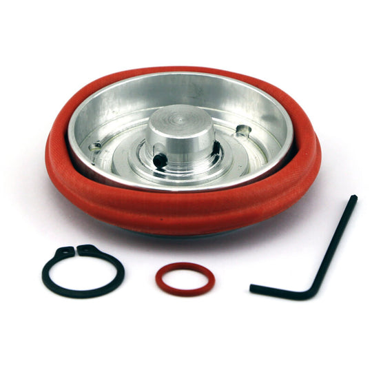 Turbosmart WG diaphragm replacement for wastegate accessories, showing the diaphragm component in black with metal connectors.
