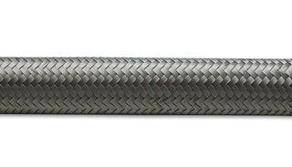 Vibrant -6 AN SS braided flex hose, 20-foot roll, stainless steel braided automotive or industrial hose, flexible and durable.