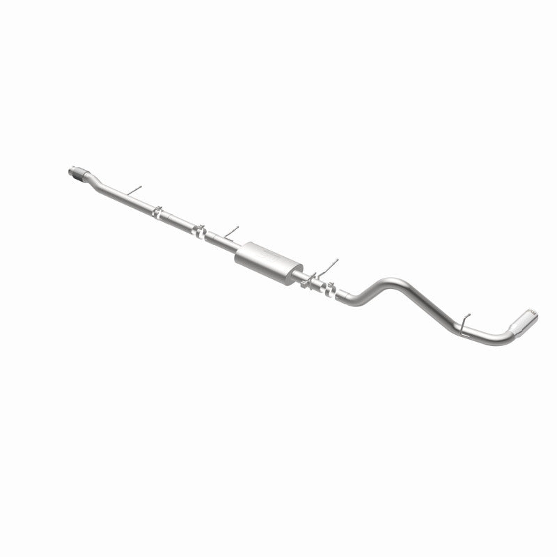Magnaflow catback exhaust system for 14 Chevy Silverado V8 5.3L with single rear exit, stainless steel performance exhaust.
