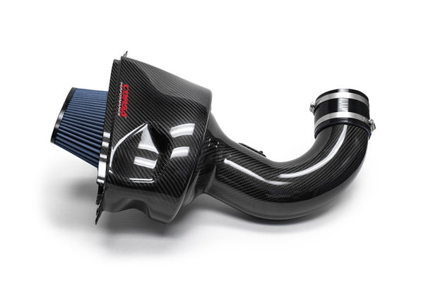 CORSA Performance Corsa 14-19 Chevrolet Corvette C7 6.2L V8 cold air intake with carbon fiber construction and MaxFlow oil filter.