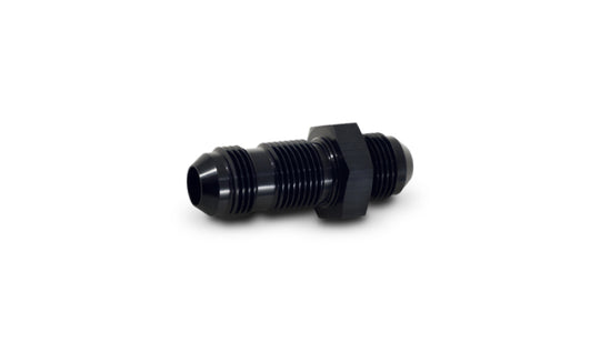 Vibrant 16AN flare straight bulkhead aluminum fitting for high-performance automotive or fluid transfer applications.