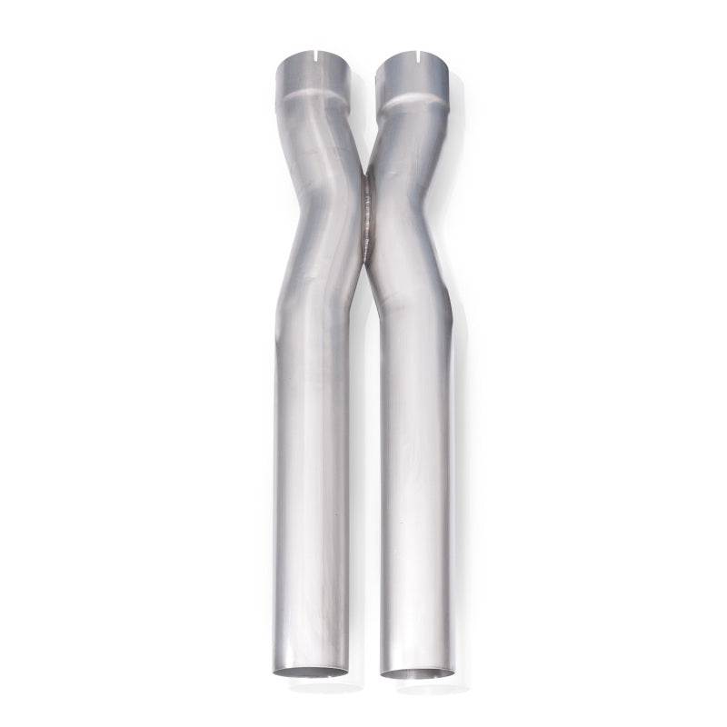 Stainless Works 3-inch X-Pipe with 4.125-inch center-to-center, stainless steel connecting pipe with expanded 3-inch inlets.