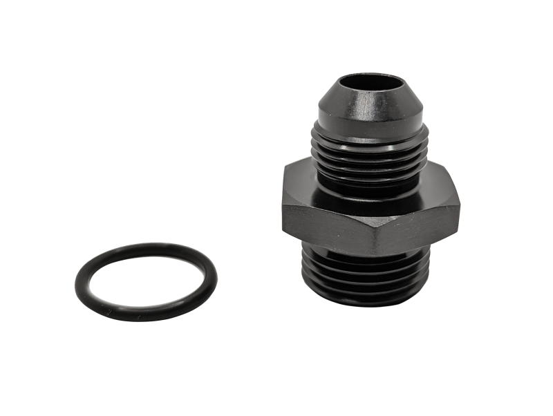 Fuelab reducer port fitting with -10AN ORB to -8AN 37 flare, made for high-performance fuel system connections.