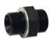 Vibrant brand straight adapter fitting with -8AN to 16mm x 1.5 threads and O-ring for secure connections.