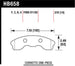 Hawk Performance high-performance street front brake pads for Chevy Corvette Grand Sport 2010-2013, one-piece design, model 48481.