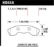 Hawk Performance high-performance street front brake pads for Chevy Corvette Grand Sport 2010-2013, one-piece design, model 48481.