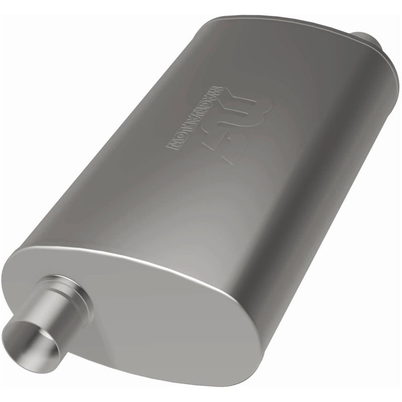 MagnaFlow Mag SS muffler with 22x5x11 inch dimensions, featuring 3x3 inlet and outlet pipes, shown in the image.