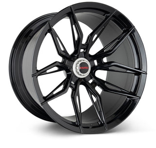 Vossen NF11 21-inch forged gloss black wheels for Ferrari 12C, 5x114.3 bolt pattern, ET34, front wheel design