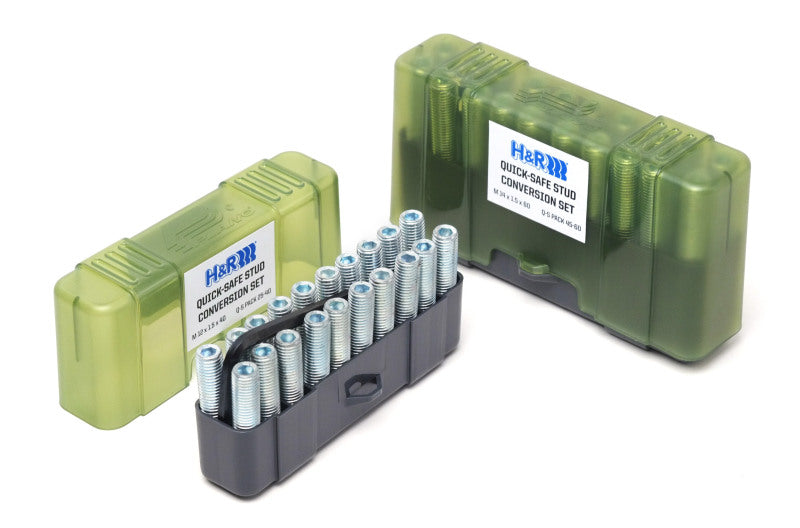 Set of 20 H&R wheel stud conversions with M14 x 1.5 x 50 threads, designed for secure vehicle wheel installation.