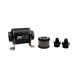 DeatschWerks stainless steel 6AN inline fuel filter housing kit with 10-micron filter for universal use, 70mm size.
