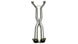 CORSA Performance X pipe exhaust for Chevrolet Corvette C6 2009-2013 with 6.2L V8 engine, showing the metal pipe and connectors.