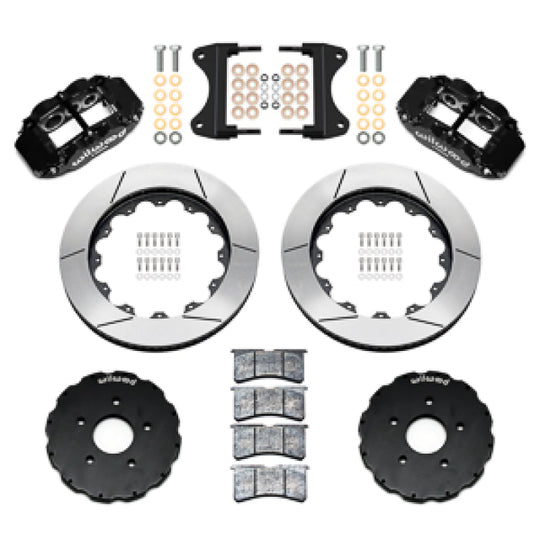 Wilwood forged narrow Superlite 6R front big brake kit with 14-inch black rotor for Chevrolet Corvette C7 (2014-2019).