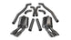 Polished CORSA Performance catback exhaust system on a 2012-2015 Chevrolet Camaro ZL1 coupe with 6.2L V8 engine.