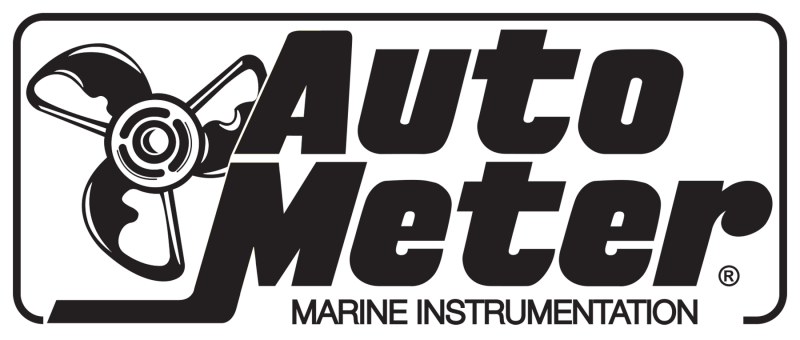 AutoMeter Marine carbon fiber fuel level gauge with black dial and silver bezel, 2-1/16 inch size, 240-33 ohms electric fuel sensor