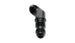 Vibrant black anodized -10AN bulkhead 45-degree elbow fitting for high-performance fluid connections